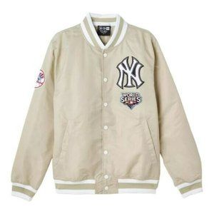 New Era New York Yankees Satin Varsity Jacket 2009 World Series Patch Men's